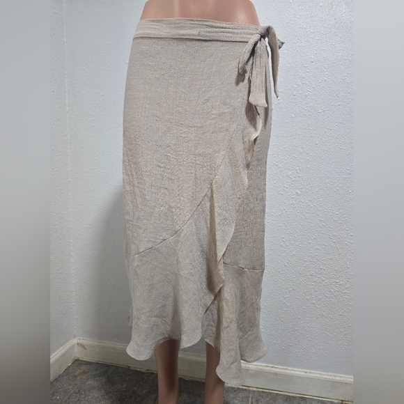 Bwear Gray Wrap Skirt Asymmetrical Casual - Picture 1 of 12